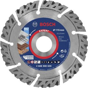 Bosch - Professional Expert MultiMaterial Diamanttrennscheiben, 115 x 22,23 x 2,2 x 12 mm (2608900659)