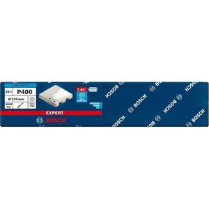Bosch 25x EXPERT M480 schuurnet (voor Gipsplaat, Hardhout, Ø 225 mm, Korrel 400, Professional Accessoires Gipsplaatschuurmachine)