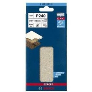 Bosch Accessoires Expert M480 schuurnet voor vlakschuurmachines 80 x 133 mm, K240 - 10 stuk(s) - 2608900740
