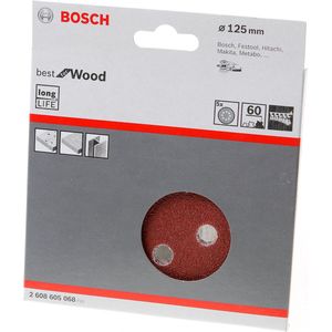 Bosch 2608900804 EXPERT Schuurvel C470 Best For Wood And Paint - 125mm - K60 - 8 Gaten (5st)