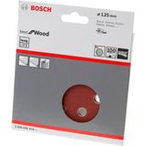 Bosch Professional 5x Expert C470 schuurpapier met 8 gaten (voor Hardhout, Verf op hout, Ø 125 mm, Korrel 100, accessoires Excenterschuurmachine)
