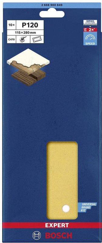 Bosch - EXPERT C470 - Schuurpapier Geperforeerd - 280 mm x 115 mm - 10 Stuk
