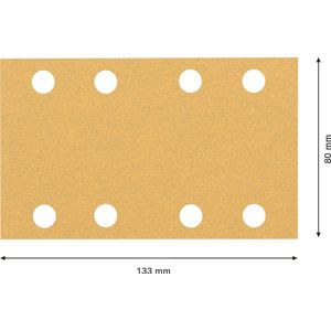 Bosch 2608900879 EXPERT Schuurvel C470 Best for Wood and Paint, 80 x 133 mm, korrel 80, 8 gaten, 10x
