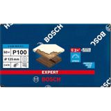 Bosch Professional 50x Expert C470 schuurpapier met 8 gaten (voor Hardhout, Verf op hout, Ø 125 mm, Korrel 100, accessoires Excenterschuurmachine)