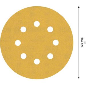 Expert schuurpapier voor excenterschuurmachines 125, 8 gaten, K320 delig 1 stuk