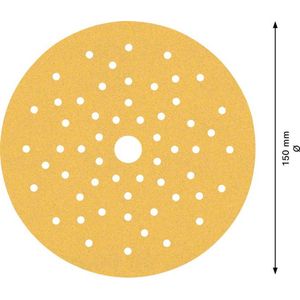 Bosch Professional 50x Expert C470 schuurpapier (voor Hardhout, Verf op hout, Ø 150 mm, Korrel 120, accessoires Excenterschuurmachine)