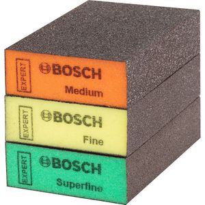 Bosch 2608901175 EXPERT 3-delige Schuursponzenset S47 - Best For Flats & Edge - 69 X 97 X 26 Mm
