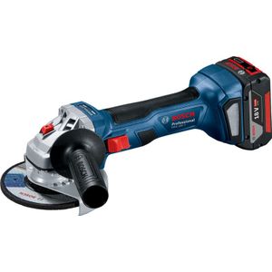 Bosch Professional GWS 18V-7 + 4,0 Ah accu (2x)