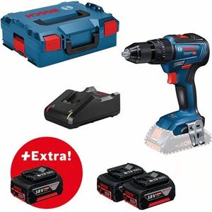 Bosch Professional GSB 18V-55 Klopboormachine - Met 3x 18V Accu's en Lader - Incl. Koffer