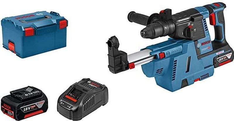 Akku-Bohrhammer gbh 18V-26 f mit sds plus mit 2x 5,5 Ah + Lader in l-boxx - Bosch
