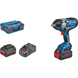 Bosch Professional GDS 18V 1000 Slagmoersleutel BITURBO 1000 Nm 18V" Met 2x 18 V ( Ah) en lader