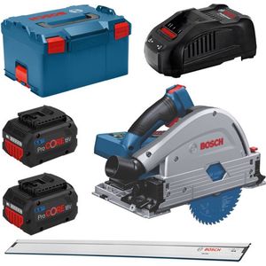 Bosch Professional GKT 18V-52 GC Invalcirkelzaagmachine - BITURBO - Met 2x 18V accu's (5.0 Ah) en lader - in L-Boxx