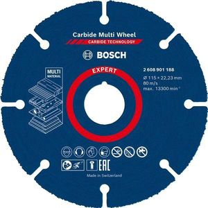 Bosch Accessories EXPERT Carbide Multi Wheel 2608901188 Doorslijpschijf Recht 115 Mm 1 Stuk(s)