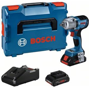 Bosch Blauw GDS 18V-450 HC | Accu Slagmoersleutel | 18V | 450 Nm | 2 x 4,0 Ah accu + snellader | Bluetooth | In L-Boxx - 06019K4002