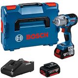 Bosch Blauw GDS 18V-450 PC | accudraaislagmoeraanzetter in L-Boxx 136 | (2X 5,0AH accu + lader) - 06019K4103