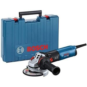 Bosch Professional haakse slijpmachine GWS 14-125 S (1400 watt, extra handgreep, beschermkap, vast te klikken beschermkap voor doorslijpen, pensleutel, opnameflens, spanmoer, in opbergkoffer)