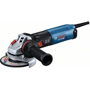 Bosch Professional haakse slijpmachine GWS 17-125 TS (1700 watt, extra handgreep, beschermkap, vast te klikken beschermkap voor doorslijpen, stoffilter, pensleutel, opnameflens, spanmoer, in doos)