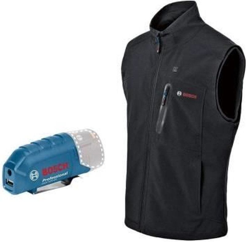 Bosch - Verwarmde Bodywarmer - Zwart - Stofmengeling - Softshell