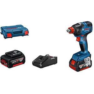 Bosch Blauw GDX 18V-200 Professional | Accu-slag(moer)schroevendraaier | 2 x 4.0 Ah accu + snellader | In L-Case - 06019J2206