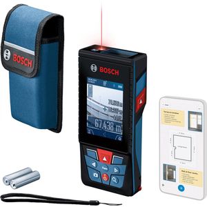 Bosch Professional laserafstandsmeter GLM 150-27 C (geïntegreerde camera, geïntegreerde 3,6V-accu, bereik: max. 150 m, robuust, IP54, ± 1,5 mm*, handlus, etui)