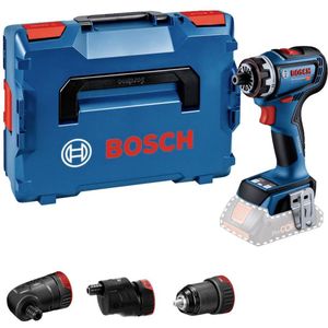 Bosch Blauw GSR 18V-90 FC Accuboormachine 18V | Zonder accu's en lader L-Boxx + GFA 18-M, GFA 18-W en GFA 18-E - 06019K6203