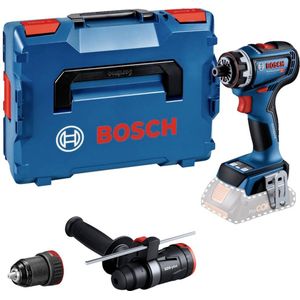 Bosch Professional GSR 18V-90 FC Accu Schroefboormachine FlexiClick 18V Basic Body + 2x Hulpstukken in L-Boxx - 06019K6204