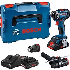 Bosch Blauw GSR 18V-90 FC Accuboormachine | 18V 4.0Ah in L-Boxx  + GFA 18-M en GFA 18-H - 06019K6205