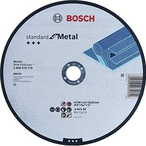 Bosch Professional 1x Standard for Metal Straight Cutting Doorslijpschijf (voor plaatwerk, staal, Ø 230 x 1,9 x 22,23 mm, Accessoires Haakse Slijper)