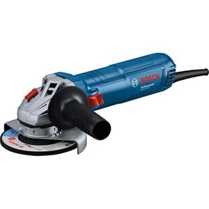 Bosch Professional Bekabelde haakse slijper GWS 12-125 (schijf-Ø: 125 mm, vermogen 1200 W, herstartbeveiliging, incl. slijpschijf, beschermkap, spanmoer, standaard extra handgreep)