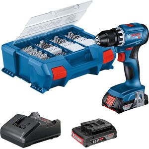 Bosch Professional - GSR 18V-45 - Inclusief 2x GBA 18V 2,0 Ah - lader GAL 18V-20 en 82 accessoires