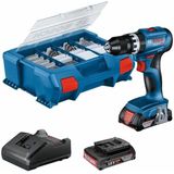 Bosch Professional GSR 18V-45 Accu schroefboormachine 18V 2.0Ah + 82-delige accessoireset - 06019K3306