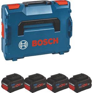 Bosch Professional Gereedschapsaccu Accuset - BITURBO - 4 x ProCORE18V 5.5 Ah - in L-BOXX