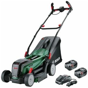 Bosch Home & Garden Akkurasenmäher "UniversalRotak 2x18V-37-550", mit 2xAkku 18V/4,0 Ah und Ladegerät