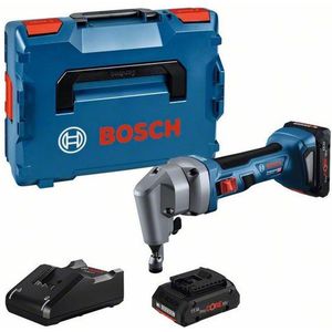 Bosch Blauw GNA 18V-16 E Accu Knabbelschaar | 1.400 min-1 | 2 x 4,0 Ah accu + snellader | In L-Boxx 0601529601