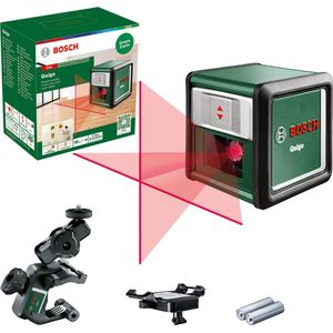Bosch - Quigo III - Kruislijnlaser - Inclusief Universele Klem MM2 - Adapter Plaat - Batterijen