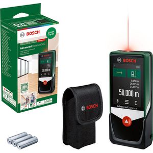 Bosch AdvancedDistance 50 C laser afstandsmeter (meetafstand nauwkeurig tot max. 50 m, touchdisplay, meetfuncties met geïntegreerde assistentie, in kartonnen doos)