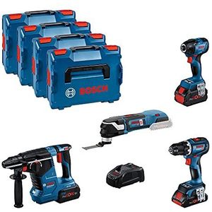 Bosch Professional Accu Toolkit 4-delig 18V GSR GDR GBH GOP in L-Boxx - 0615990N34