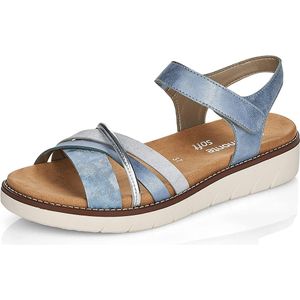 Remonte Dames D2058 sandaal, Blauw Combi 12, 38 EU