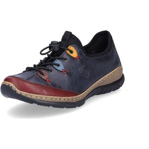 Rieker - N3271 - Sneakers - Wine Navy Brandy Azzuro - Kunstleer