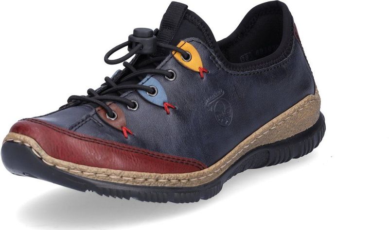 Rieker - N3271 - Sneakers - Wine Navy Brandy Azzuro - Kunstleer