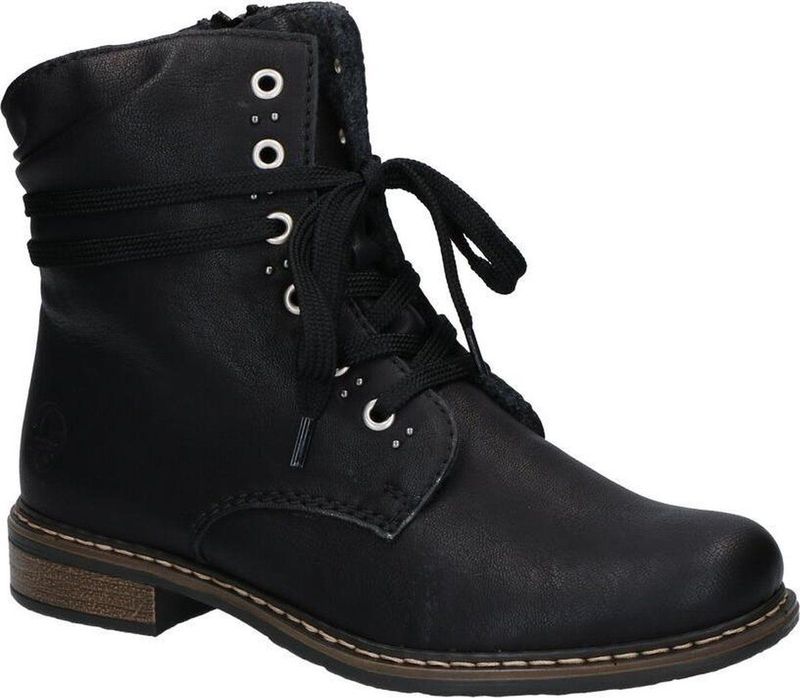 Veterlaarsjes - Effen - Imitatieleer - Gevoerd - Ritssluiting