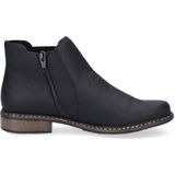 Enkellaarsjes - Effen - Imitatieleer - Ritsluiting - Platte Hak