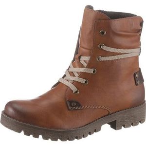 Rieker DAMES Enkellaarzen 78530, Vrouwen Veterlaarsjes,laarzen,chukka boot,korte laarzen,veterschoenen,Bruin (braun / 24),37 EU / 4 UK