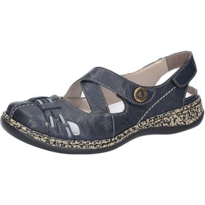 Rieker - Klittenbandschoenen - Zomerschoen - Nachtblauw - Sleehak - Bandjessandaal