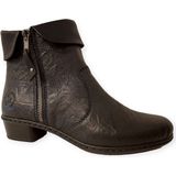 Rieker - Enkellaarsjes - Zwart - Antistress Binnenzool - Lage Hak 3 cm