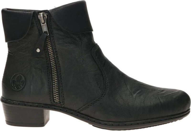 Rieker - Enkellaarsjes - Zwart - Antistress Binnenzool - Lage Hak 3 cm