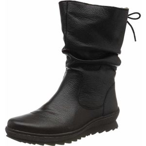 Remonte - Winterlaarsjes - Zwart - Textiel - Met gerimpelde schacht