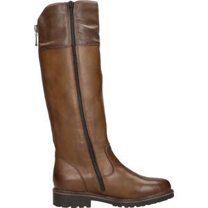 Kuitlaarzen - Bruin - Leer - Ritssluiting - Blokhak - Rond