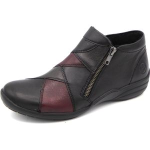 Remonte Dames Enkellaars R7674-02 Zwart Bordeaux