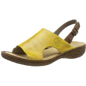 Rieker Dames V69j5-68 Gesloten sandalen, Geel Quitte Mogano 68, 39 EU